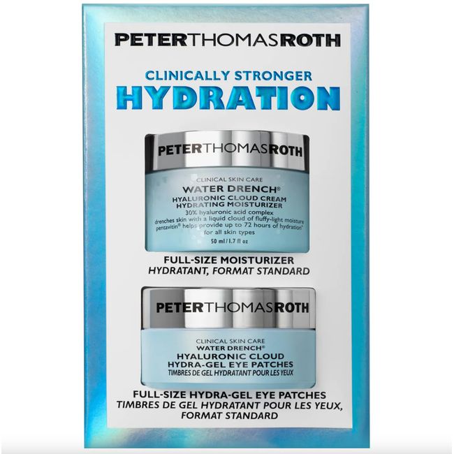 Peter Thomas Roth Full-Size Water Drench Duo, Moisturizer and Eye Patches, New