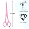 Pink Professional Barber Hairdressing Scissors THINNING Hair Cutting Shears Set+ CASE (Pink Scissors 6.5")