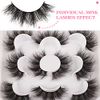 JIMIRE Flare Mink Lashes Fluffy False Lashes Pack Fluttery 10D Multi-dimensional Volume False Eyelashes 5 Pairs
