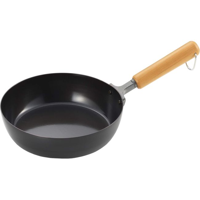 Yoshikawa SJ3167 Frying Pan, Induction Compatible, Iron, 7.9 inches (20 cm), Made in Japan, New Gourmet Power