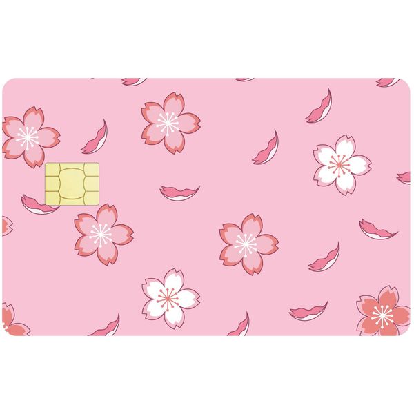 CREATCABIN März-Kirschblüten-Karten-Skin-Aufkleber,Sakura-Transport,Kredit-Debitkarten-Skin-Abdeckung,Personalisieren Sie Bankkarten-Skin,Rosa Aufkleber Keine Blasen Für Kartendekoration,186x137mm