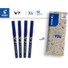 Pilot V7 Liquid Ink Rollerball 0.7mm Tip - Blue, Pack of 4