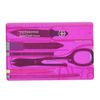 Victorinox SwissCard Classic Swiss Army Pocket Knife Set (Pink Translucent)