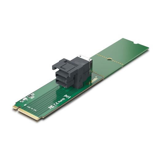 10Gtek M.2 (M Key) to SFF-8643 Adapter for PCIe 3.0 x4 Interface Conversion, Enabling High-Speed NVMe SSD Connectivity in U.2 Storage Systems