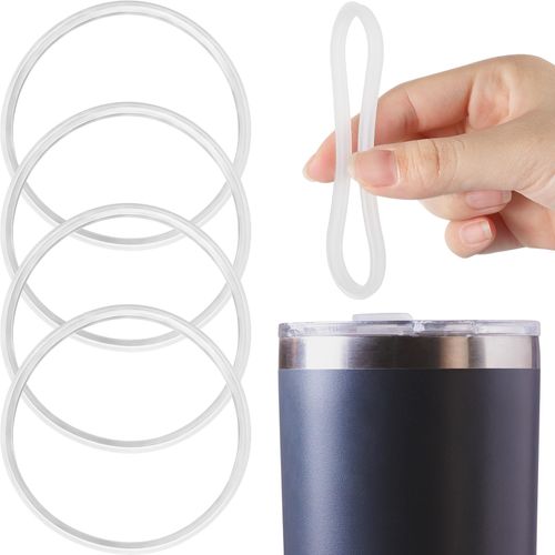 20 oz Replacement Rubber Lid Seals O Shaped Resealable Lid Gaskets for 10, 12, 16 and 20 Ounce Insulated Stainless Steel Tumblers (6 Pieces)