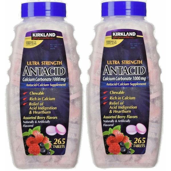 530 Tablets Kirkland Signature Antacid Ultra Strength 1000 mg Generic Tums