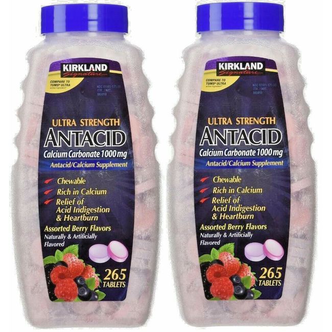 530 Tablets Kirkland Signature Antacid Ultra Strength 1000 mg Generic Tums