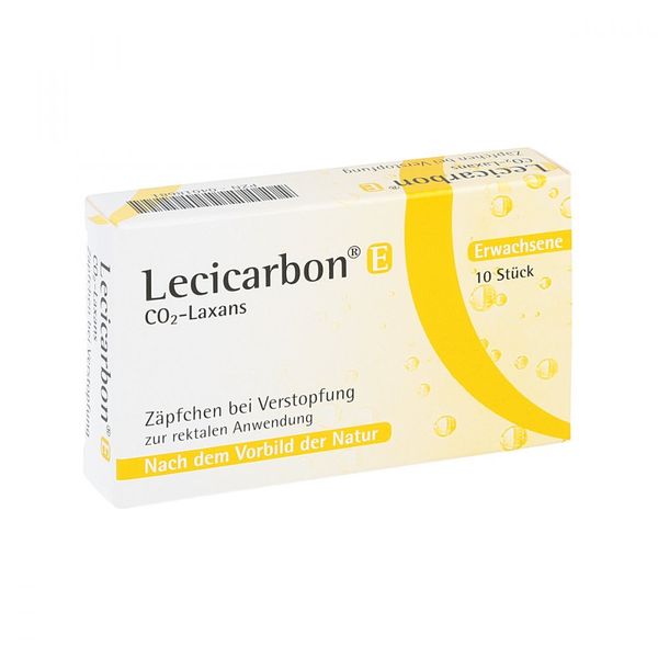 LECICARBON E CO2 Laxans Adult Suppositories Pack of 10