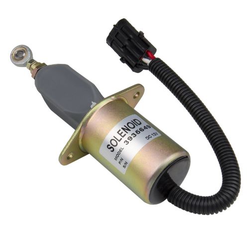 Replacement 12V Only Fuel Shut Off Solenoid 3" For 5.9L or 8.3L Cummins Diesel Engine 3935649