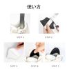 WOMLEX Shoe Blister Prevention Heel Pad, 2 Pairs, Shoe Heel Protection Pad, Prevents Paking, Adjustable Size, Adhesive Sticker Included, Thickness 0.4 inch (10 mm), Black and Beige, Set of 2 Pairs