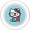 Hello Kitty Nerd Glasses Reading Book PopSockets PopGrip for MagSafe