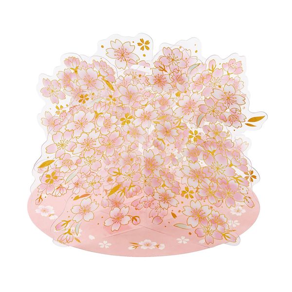 Sanrio 718475 JSC 16-5 Message Card Spring Transparent Material Cherry Blossom