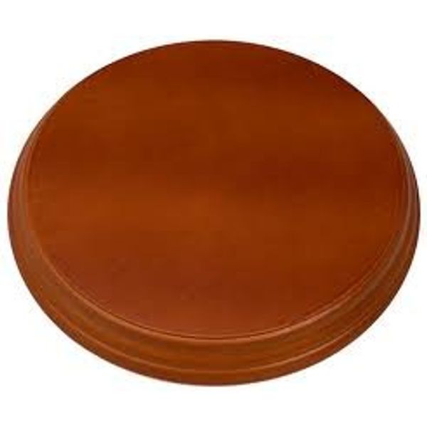 ROUND POLISHED BEVELLED WOOD DISPLAY BASE 3" DIAMETER