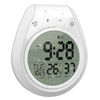 Shower Timer Clock Waterproof, Digital Bathroom Kitchen Wall Clock with LCD Display, 12/24 Hour Format, Temperature, Countdown Timer, Suction Cup, Hanging Hole