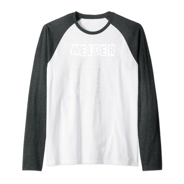 Welder Engineer Welding Fabrication Engineering Raglan Baseball Tee