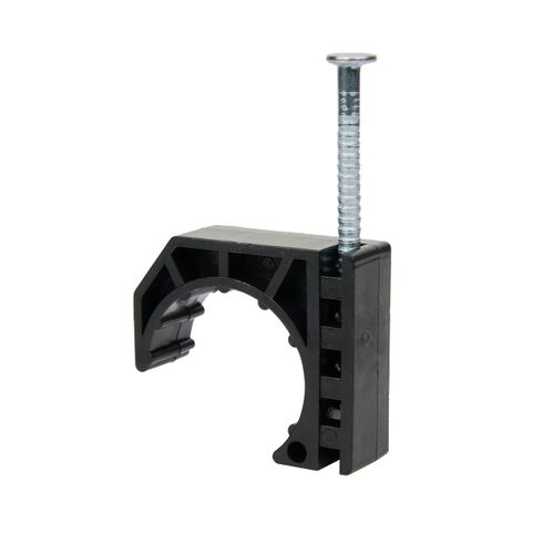 (Pack of 50) EFIELD 1/2-inch Black Color Half Clamp Fixture, J-Hook with Nail For 1/2" PEX Tubing/Pipe Support (1/2 Inch)
