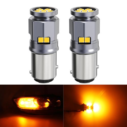 Fulanmi BAY15D 1157 LED Turn Signal Lights, P21/5W 1016 1034 1154 1196 2057 Extreme Bright 3030 High-power LED Bulbs for Replacement of Car and Truck Turn Signal Lights, Pack of 2