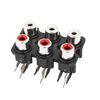 sourcing map Audio Video AV Concentric Connector 6 Female RCA Panel Mount Socket