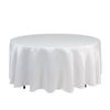 White 108" ROUND Lamour Satin TABLECLOTH Wedding Party Kitchen Tabletop Linens
