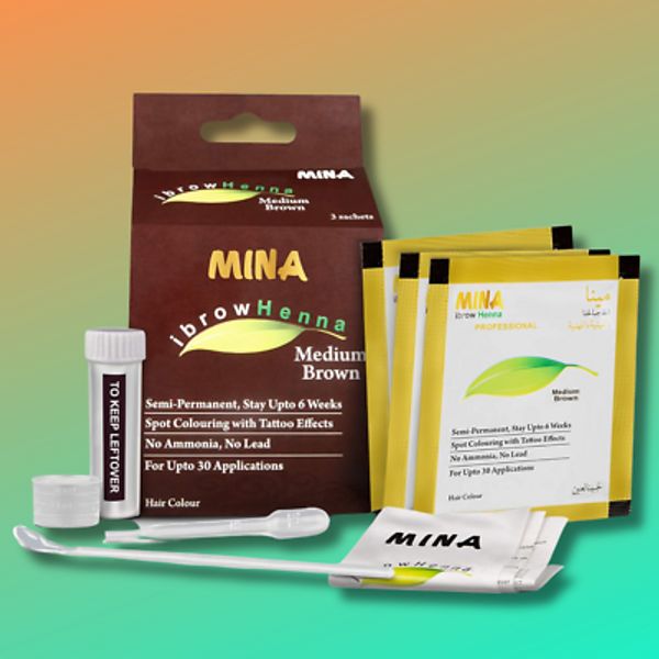 MINA eyebrow Henna Dark Brown Regular Pack & Coloring Kit