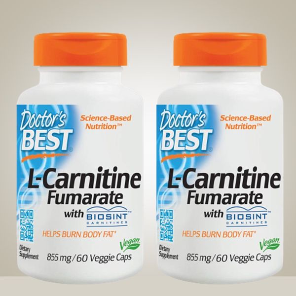 Doctor's Best Carnitine L-Carnitine 855mg 60 Capsules 2 bundles, 1 pack, 60 tablets