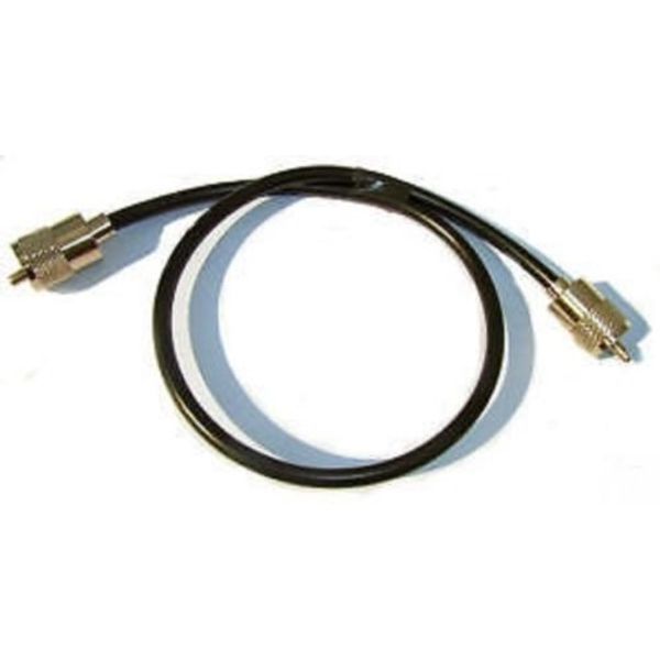 RG58 Coaxial Cable Patch Lead & fitted PL259 Connectors 0.5m (19")