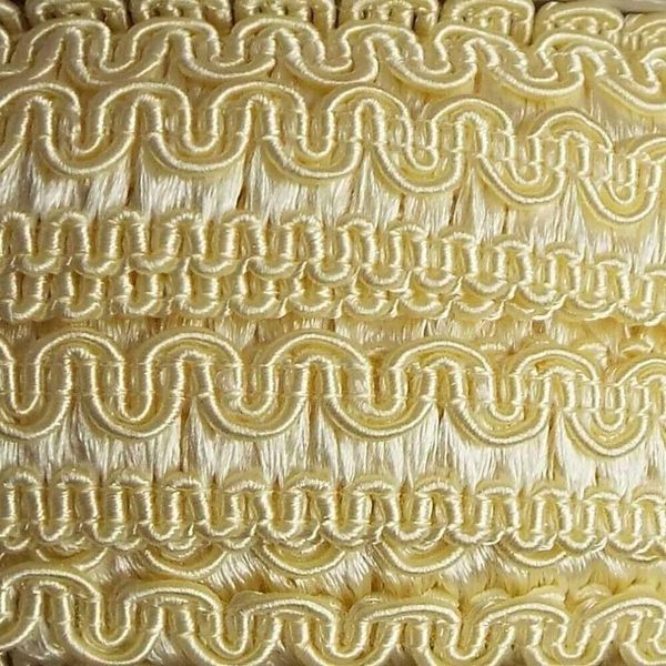 11mm Scroll Gimp Braid Trim Big Small Upholstery 38 Colour Buy 1 2 or 4m 934D, 050 Cream, 4 Metres