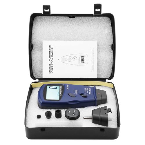 KooingTech Digital Tachometer DT6236E RPM Meter with Large Display, RPM Meter for Small Engines, 2.5 to 99999 RPM Chainsaw RPM Tachometer 5 Digits Tach LCD Rotation Gauge Meter 96 Data Logging