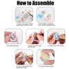 NQEUEPN 60pcs Button Covers Kit with 3 Sizes & Tools, DIY Fabric Buttons Maker for Crafts