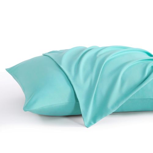 NTBAY Standard Pillow Cases Set of 2, 2 Pack Brushed Microfiber 20x26 Pillow Cases, Soft, Wrinkle, Fade, Stain Resistant Aqua Pillow Cases with Envelope Closure, 20x26 Inches, Aqua