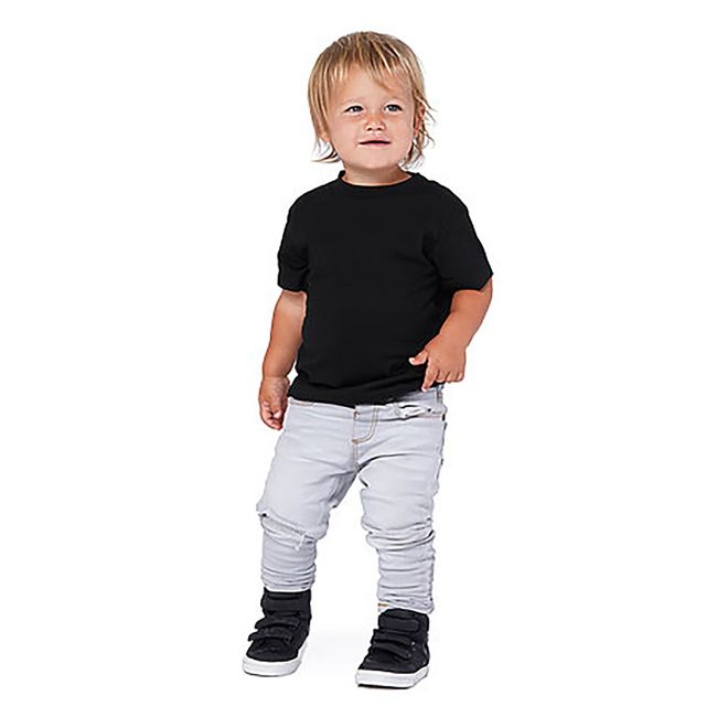 Bella + Canvas Toddler Jersey Short-Sleeve T-Shirt 5T BLACK