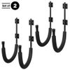 100 Lbs. Capacity Kayak Wall Mount Hangers Storage Hook Rack, Black, 2-Pack