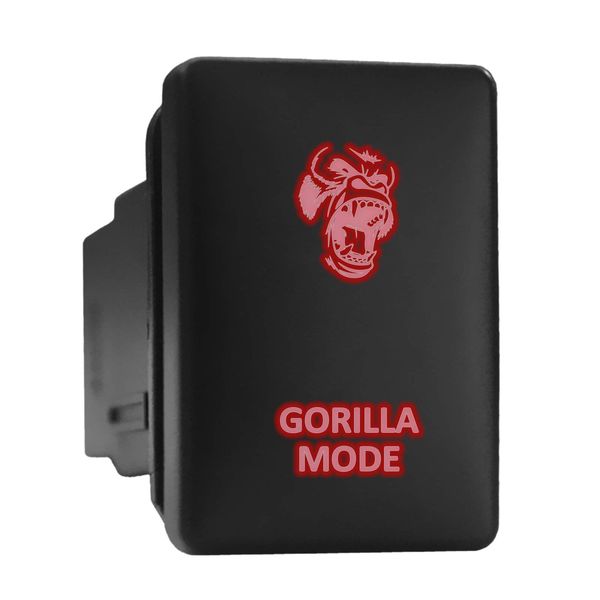 Gorilla Mode Symbol Modern Model Push Button Compatible with Toyota (/ Surface Size 1.28 x 0.87 inches)