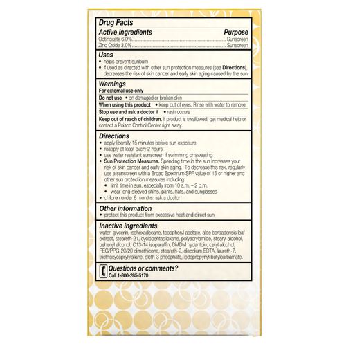 Face Moisturizer by Olay Complete All Day Moisturizer with Sunscreen, Broad Spectrum with SPF 15, Sensitive, 4 fl oz.