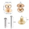 sourcing map 10mm Head Dia. Round Knobs Pull Handle, 10pcs Zinc Alloy for Drawer Pulls Gift Box Cabinet Door Knobs with M3x14,M3x25 Screws, Light Gold
