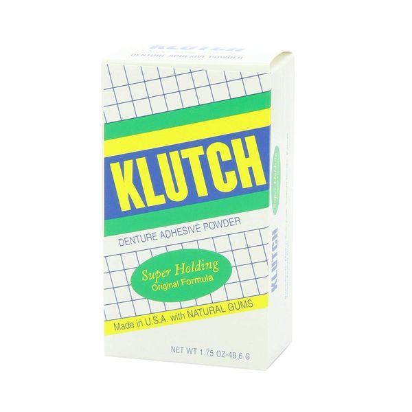 Klutch Denture Adhesive Powder - 1.75 Oz(Pack of 6)