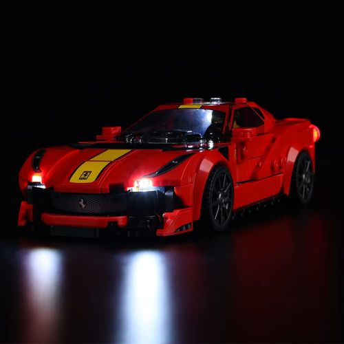 Kyglaring LED Lighting Kit (No Model) Designed for Lego Ferrari 812 Competizione 76914 Race Car Model Building kit - Without Lego Set (Classic Version)