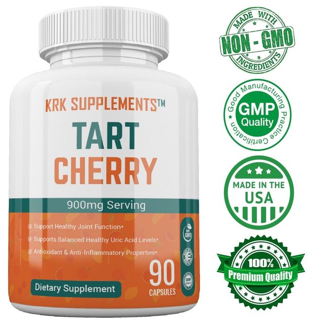 Tart Cherry Extract 900mg Antioxidant Anthocyanins for Gout Joint Pain Arthritis