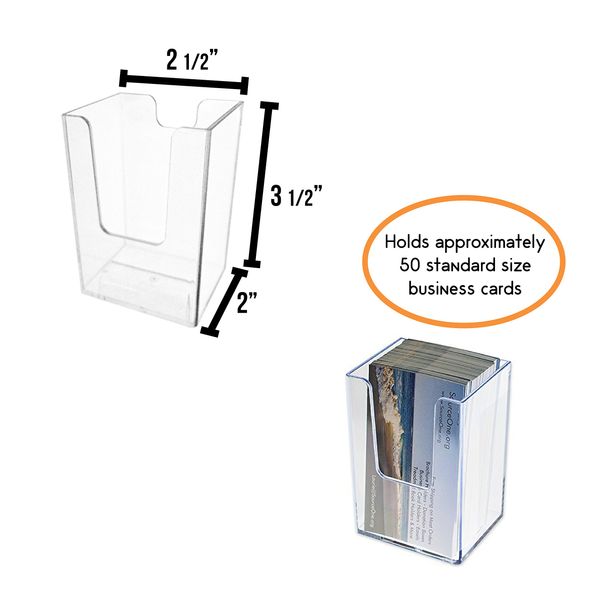 SourceOne Vertical Business Card Holder, Clear, 10 Pack