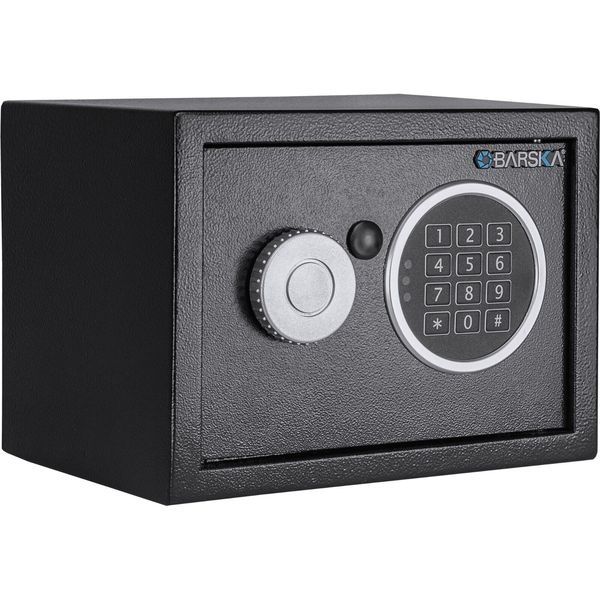 Barska Compact Security Safe Digital Keypad Lock Box w/ Deadbolts 0.22 Cu. Ft.