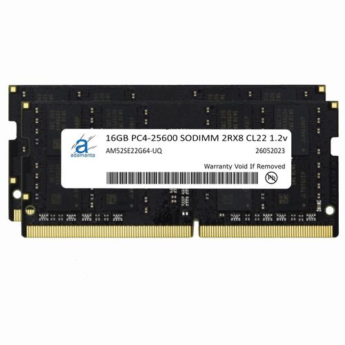 Adamanta 32GB (2x16GB) Compatible for MSI Katana GF66 12UGS, GF66 12UGSK, GF76 Laptop DDR4 3200MHz PC4-25600 SODIMM 2Rx8 CL22 1.2v Notebook Memory Module Upgrade RAM