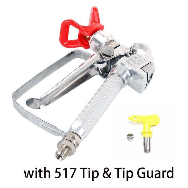 3600PSI Airless Paint Spray Gun 517 Spray Tip + Nozzle Guard for Sprayers