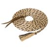 Weaver Leather Silvertip Solid Braid Mecate Tan/Black/Brown, 5/8-Inch x 22-Feet