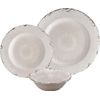 Crackle Design , cream color, melamine dinnerware, 12pcs, set for 4