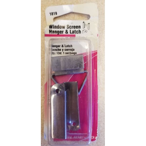 Slide-Co Window Screen Hanger & Latch Set, Qty. 1, # 1819