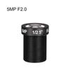 sourcing map 12mm 5MP F2.0 FPV CCTV Camera Lens Wide Angle for CCD Camera