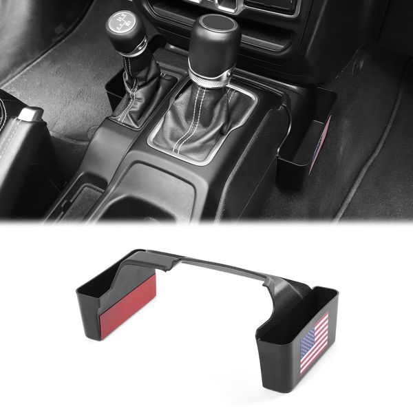 JWWY Gear Shift Storage Box Gear Tray for 2018-2023+ Jeep Wrangler JL JLU & Gladiator JT Storage Interior Accessories US Flag