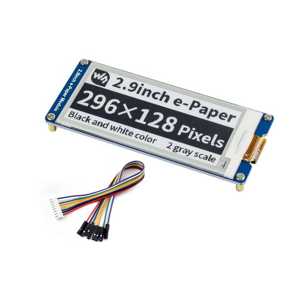 IBest 2.9 inch E-Paper Module 296 x 128 Resolution 3.3 V/5 V Two-Colour E-Ink Display Module epaper Screen SPI Interface for Raspberry Pi/Arduino/Nucleo Support Partial Refresh