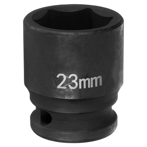 HARFINGTON 6 Point Impact Socket 23mm Metric Socket 1/2" Square Drive 1.5" (38mm) Long Phosphated Cr-Mo Steel Spindle Axle Hex Nut Sockets, Black