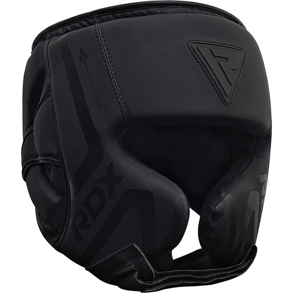 Boxing Training RDX Head Guard Face Matte Black Padded Head Guard Ear Protection Headgear for Grappling, MMA, Muay Thai, Kickboxing, Karate, BJJ, Taekwondo, Fighting and Martial Arts